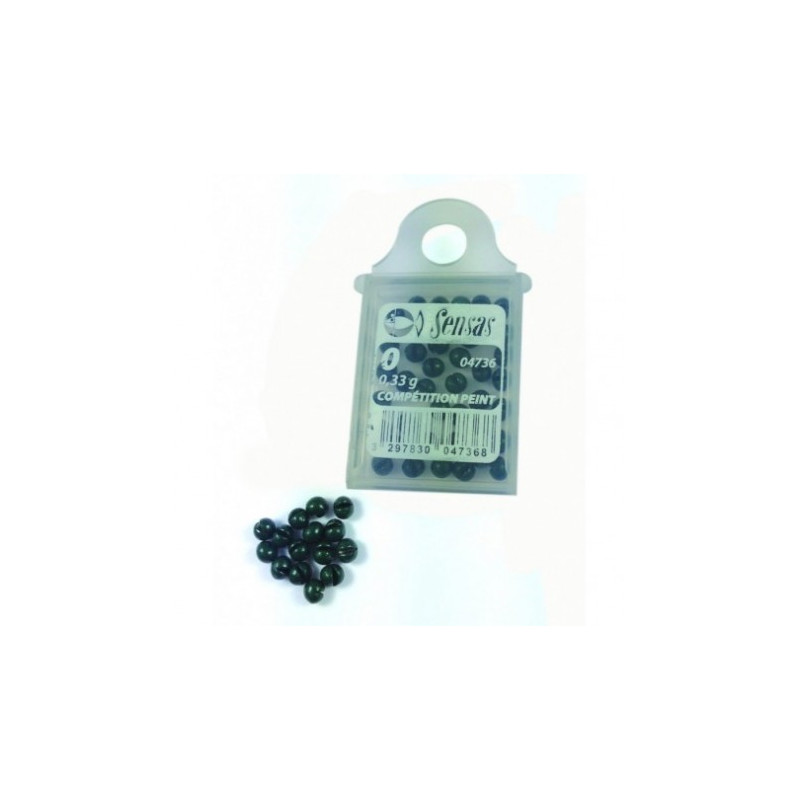 Plombs Sensas Peints Compétition N°0 0.33g | Le Peish 64