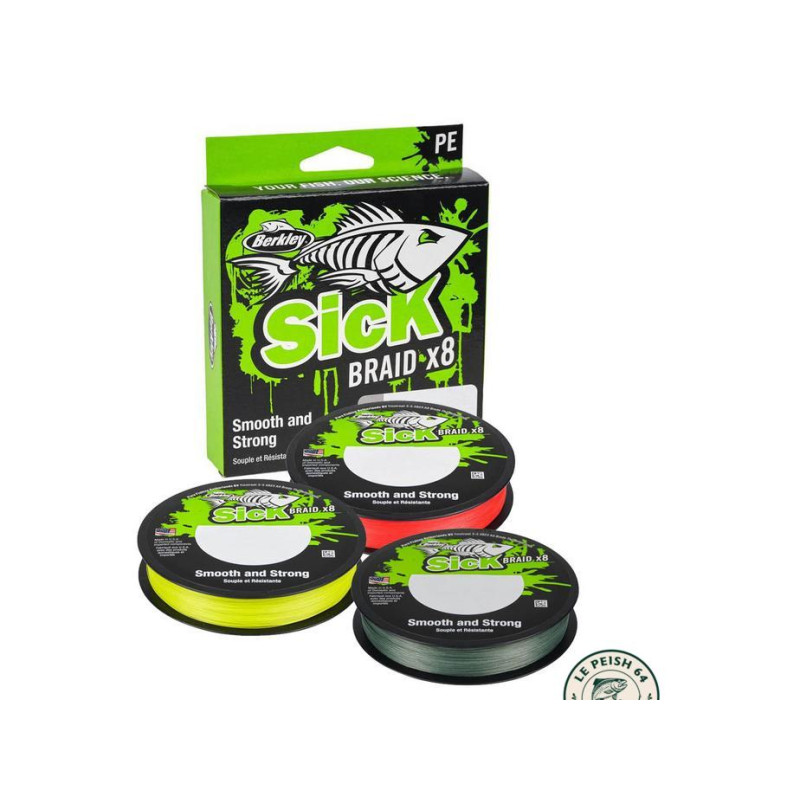 Tresse Berkley Sick Braid 0,08 mm 6 kg 150 m | Le Peish 64