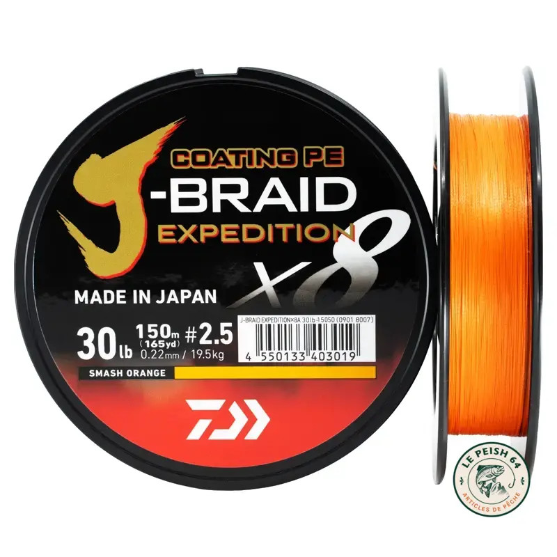 Tresse Daiwa JB Expedition 0,16mm 150m | Le Peish 64