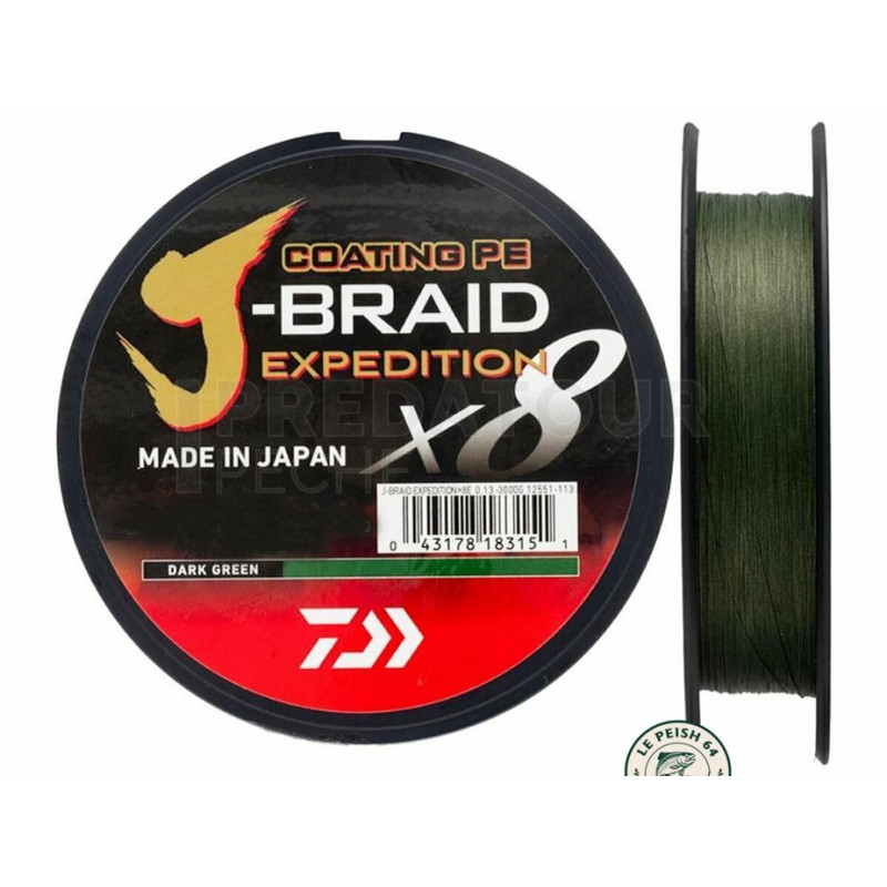 Daiwa J-Braid Expedition X8 0,18 mm 150 m | Le Peish 64