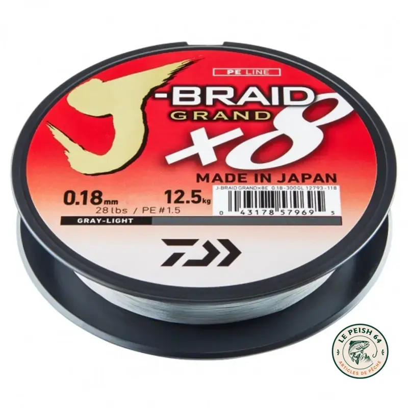 Daiwa J-Braid Grand X8 135m 0.18mm 12.5kg | Le Peish 64