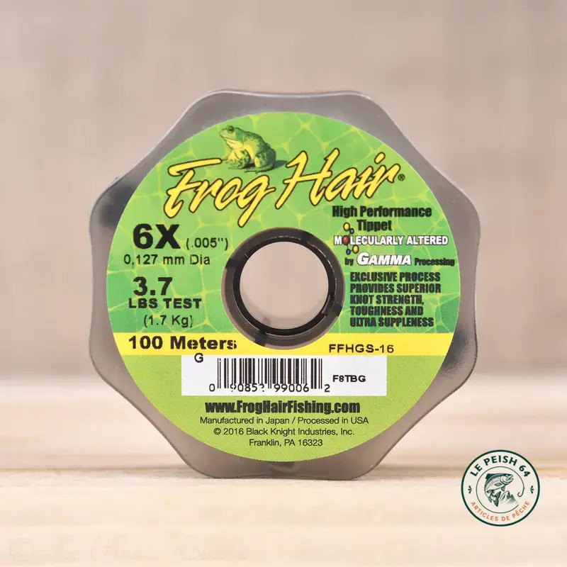 Fil fluorocarbone Frog Hair 0,10 mm 25m | Le Peish 64
