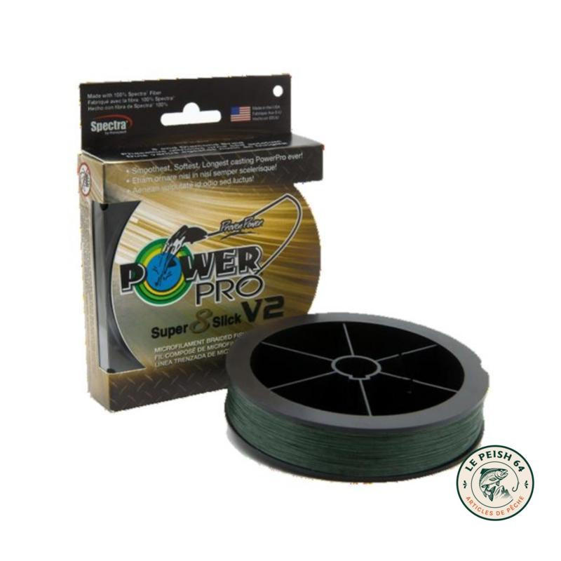 PowerPro Tresse 0.41mm 40kg 275m Moss Green | Le Peish 64