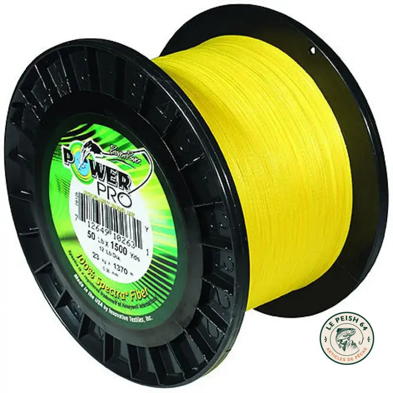 Tresse Power Pro 135m 0.10mm 5kg Jaune | Le Peish 64