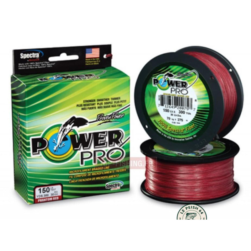 Power Pro Tresse 135m 0,23mm Rouge | Le Peish 64