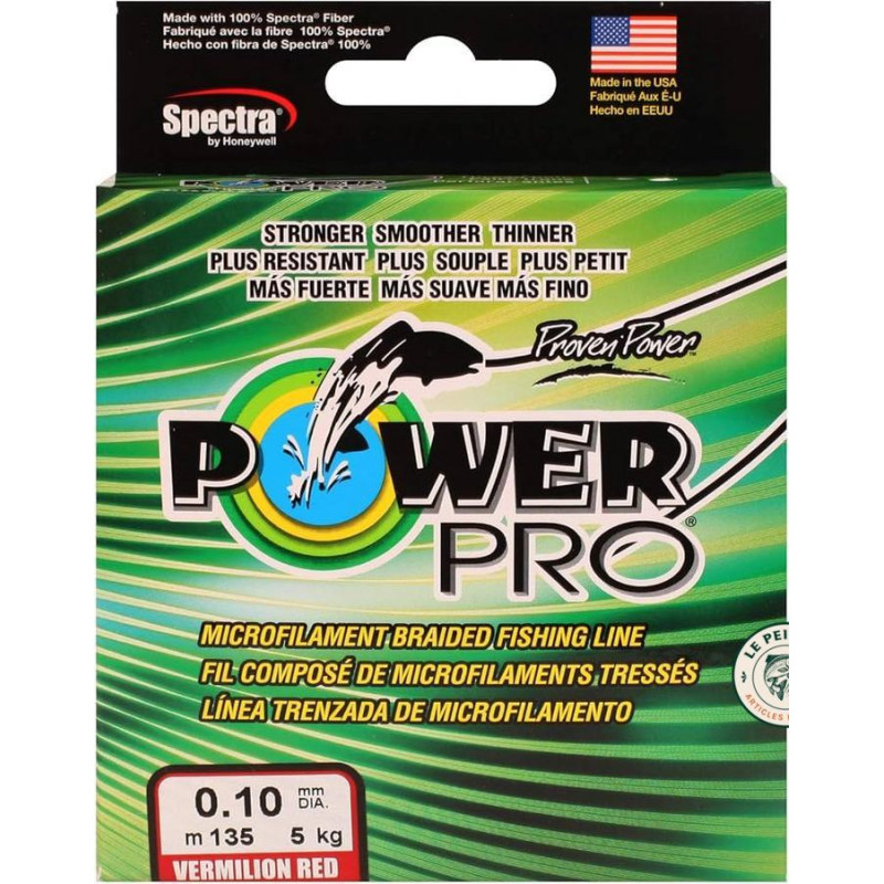 Tresse Power Pro 135m 0,28mm 20kg Rouge | Le Peish 64