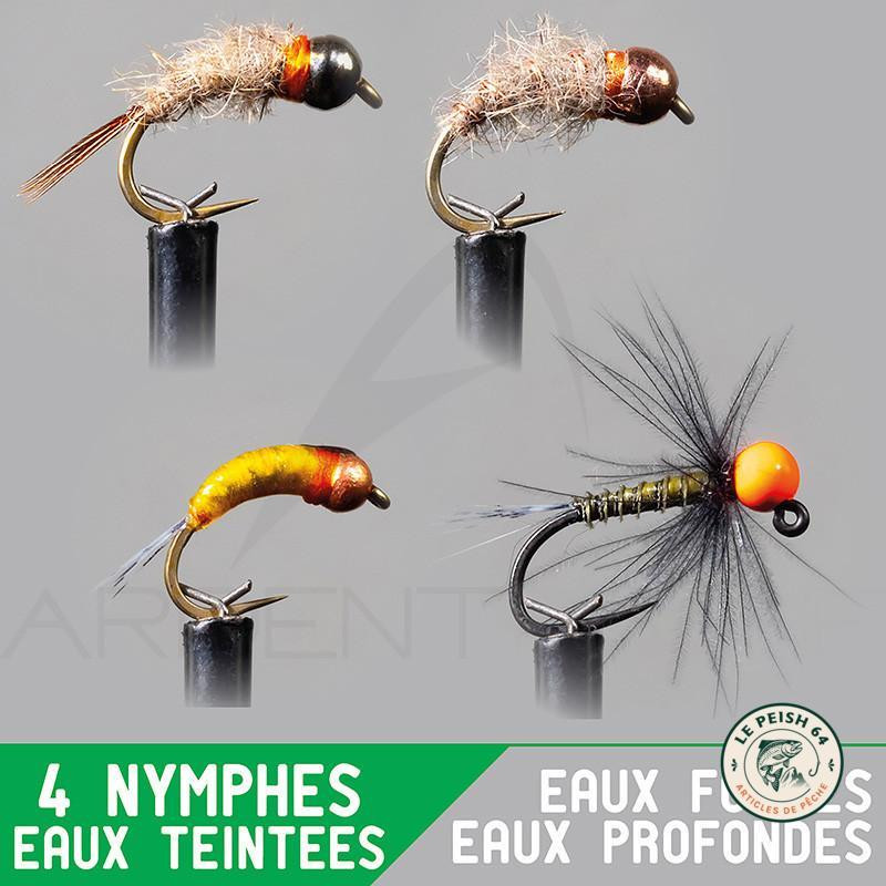 Set 4 nymphes tungstène eaux fortes | Le Peish 64