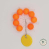 Perle flottante fluo orange 7,5 mm x8 FLASHMER | Le Peish 64