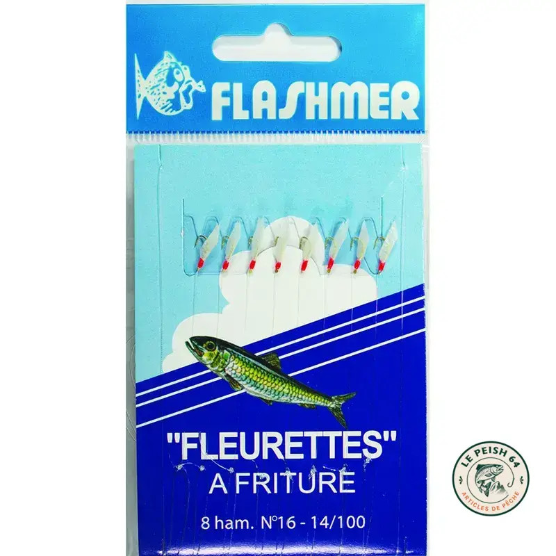 Mitraillette Flashmer 8 hameçons n°16 100 cm | Le Peish 64