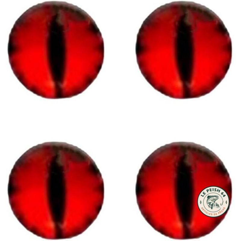 Flashmer Pochette yeux 3D rouge 5/6/7 mm | Le Peish 64