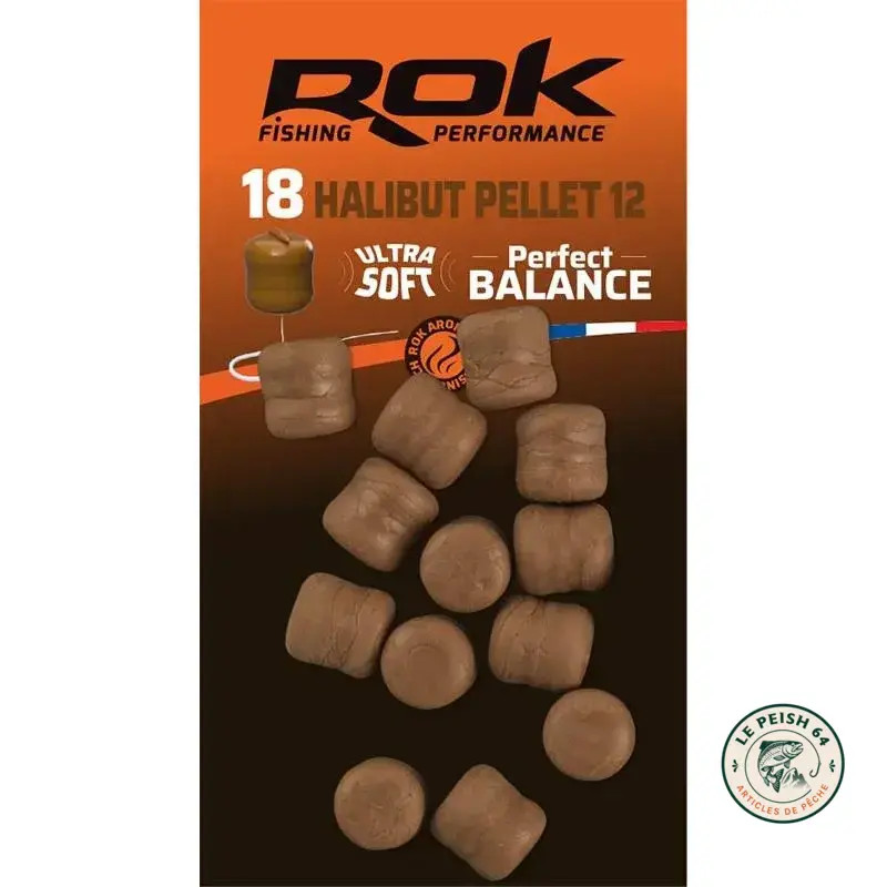 ROK Halibut Pellet Perfect Balance 12mm Marron | Le Peish 64