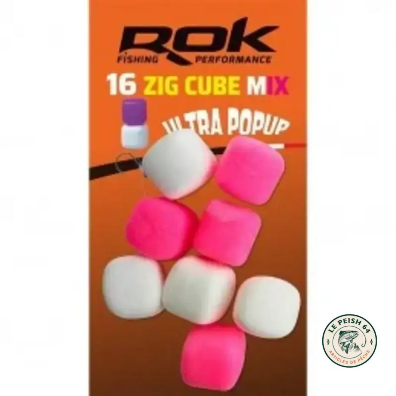 ROK Zig Cube N 10 Blanc Rose x16 | Le Peish 64