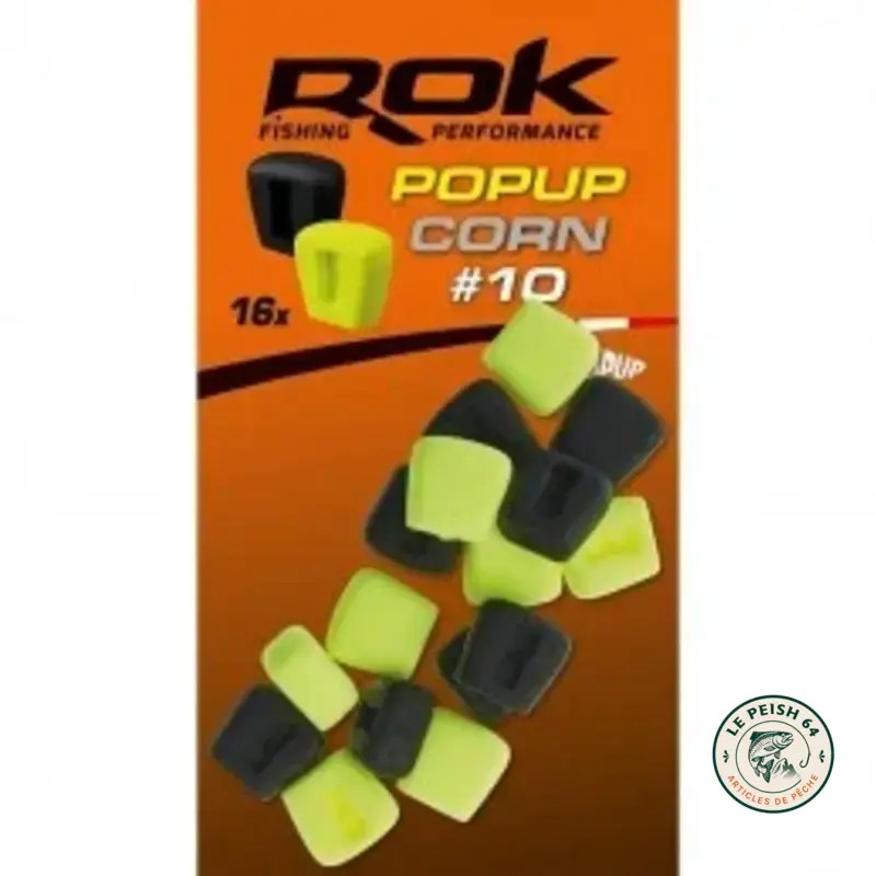 ROK Pop Up Corn T10 Jaune/Noir x16 | Le Peish 64