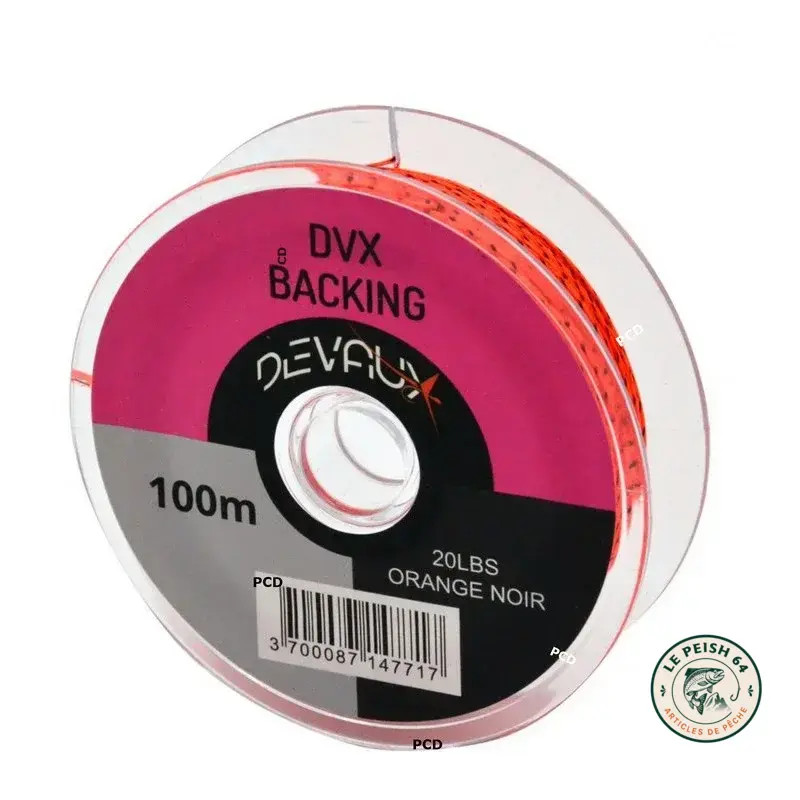 Backing Devaux Orange Noir 50M 20Lbs | Le Peish 64