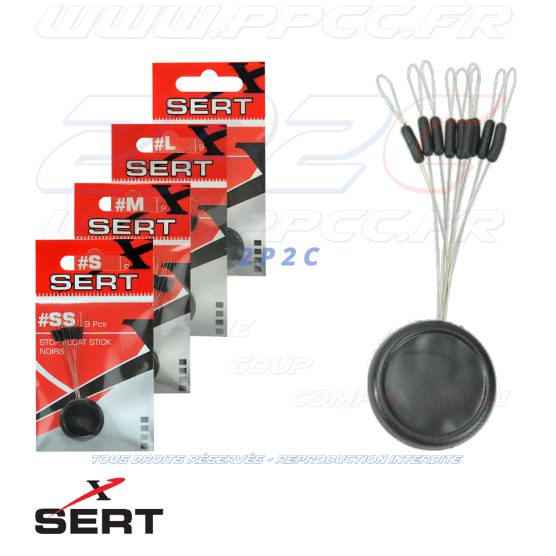 Stop flotteur SERT Float Stick noir 9 pcs | Le Peish 64