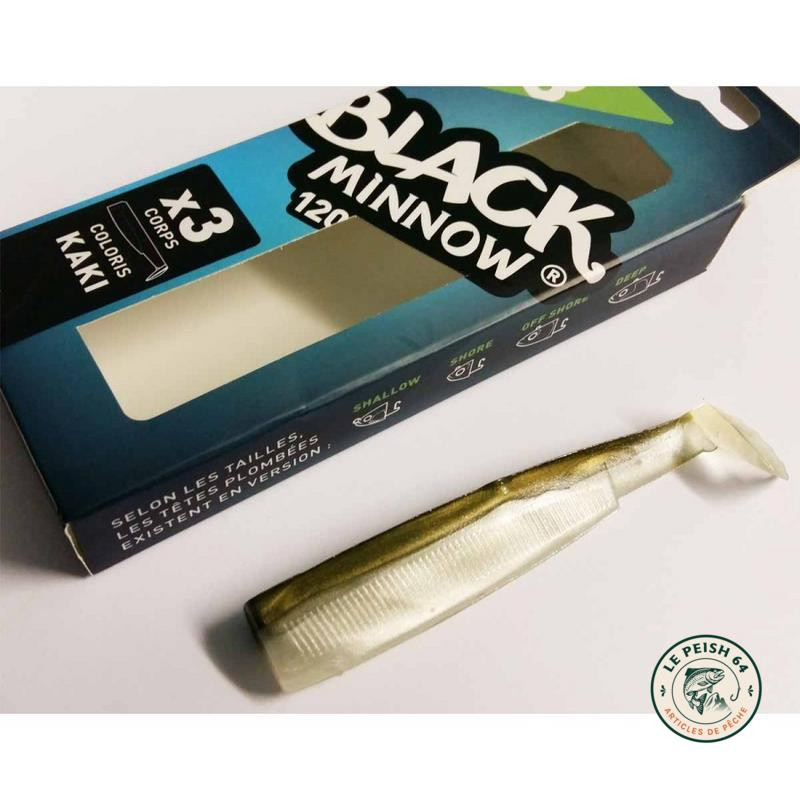Black Minnow 120mm Kaki 3 pcs | Le Peish 64