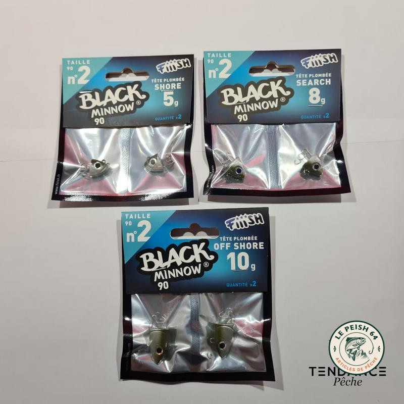Têtes plombées Black Minnow taille 2 | Le Peish 64