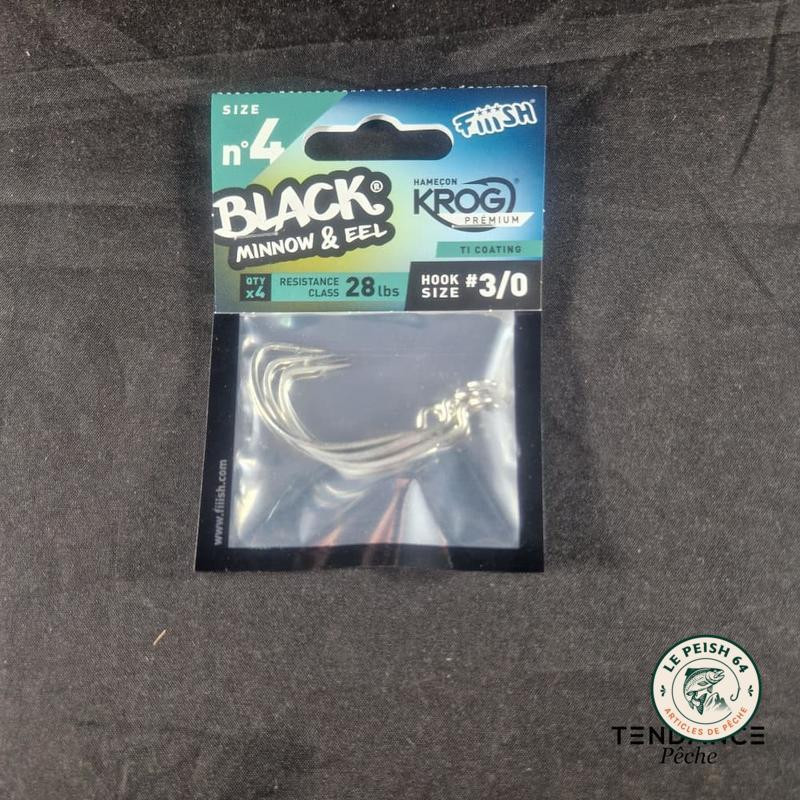 Hameçons Black Minnow Krog Premium 4 | Le Peish 64