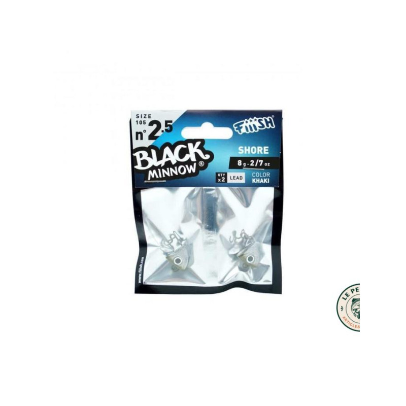 Tête plombée Black Minnow 105 N°2.5 12g | Le Peish 64