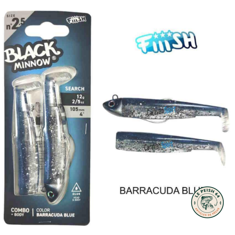 Combo Black Minnow 105 12 g Barracuda Blue | Le Peish 64