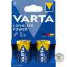 Piles Alcalines C LR14 Varta LongLife Power | Le Peish 64
