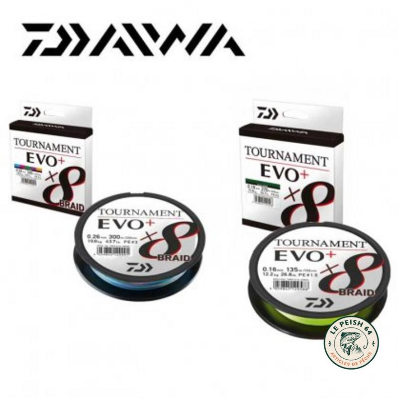 Daiwa Tournament X8 Evo+ 0,14 mm 135 m | Le Peish 64