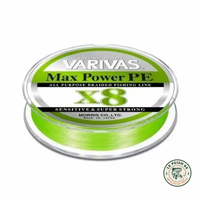 Varivas Max Power PE X8 150m Lime Green | Le Peish 64