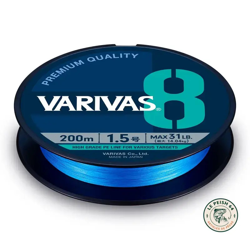 Varivas 8 Ocean Blue 150m #1.2 23lb | Le Peish 64