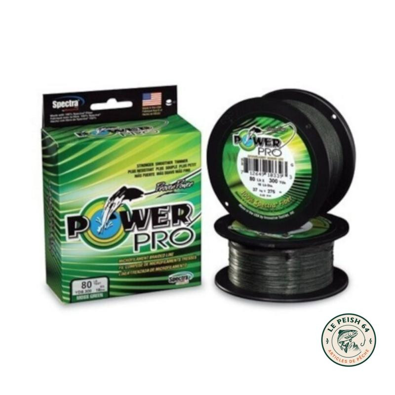 PowerPro Tresse Moss Green 0.28mm 275m | Le Peish 64