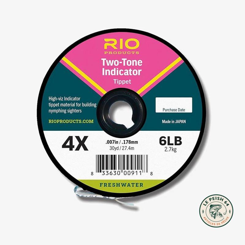 RIO Two-Tone Indicator Tippet 5X Rose/Jaune | Le Peish 64