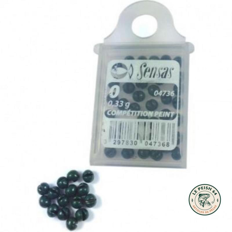 Plombs SENSAS Compétition peint N°8 - 0.07Gr | Le Peish 64