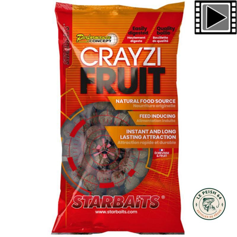 Bouillettes Starbaits Crayzi Fruit 20mm 800g | Le Peish 64