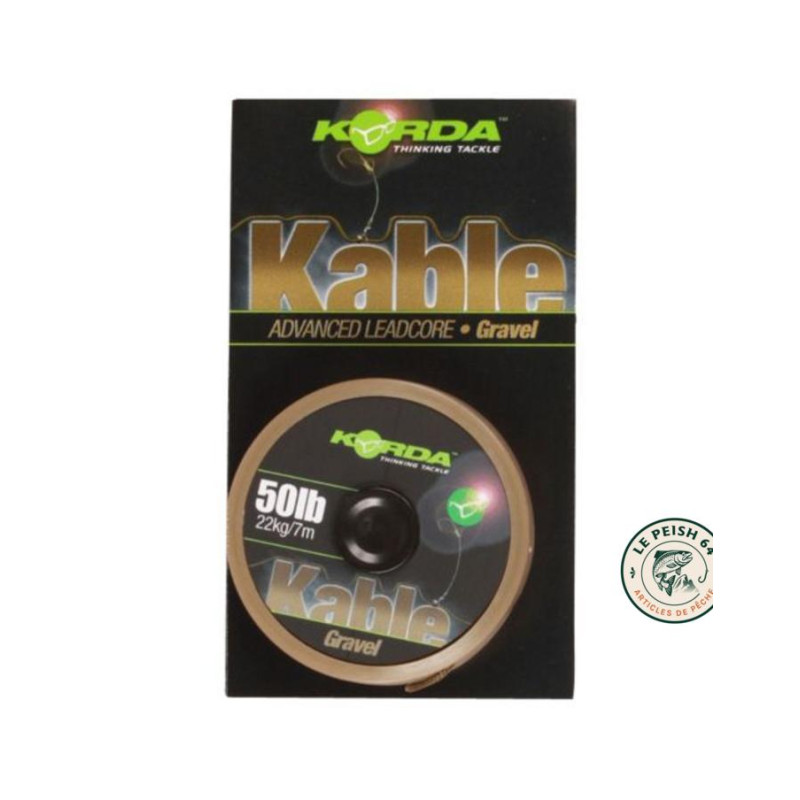 Korda Kable Leadcore 7m Gravel 50lb | Le Peish 64