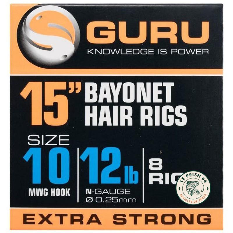 Bayonet Hair Rigs 15" Size 12 | Le Peish 64