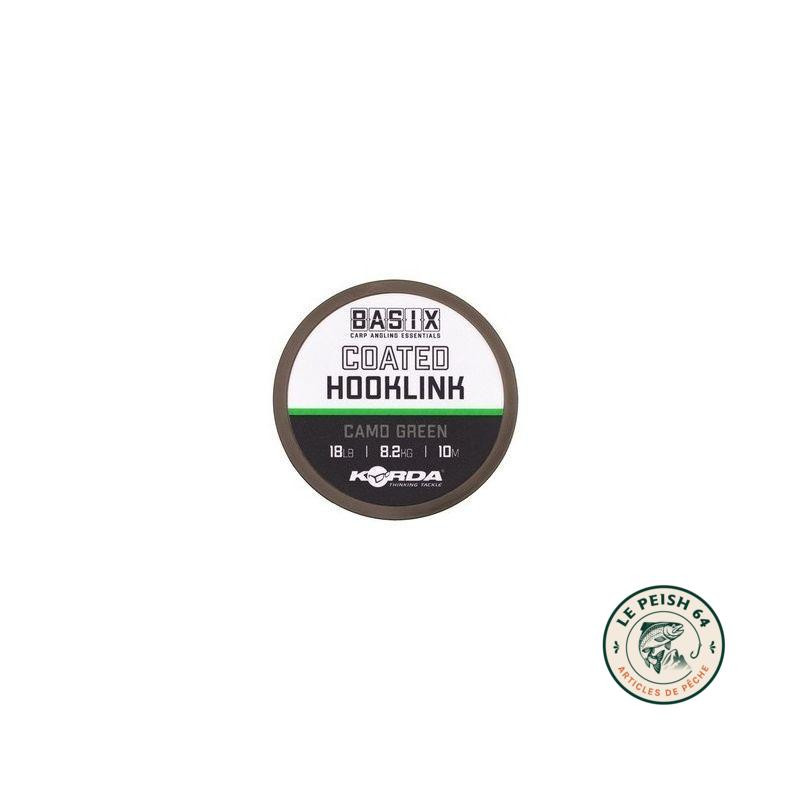 Basix Coated Hooklink 18lb Camo Green | Le Peish 64