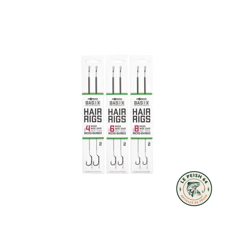 Basix Hair Rigs Wide Gape 8 | Le Peish 64