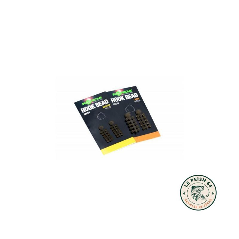 Hook Bead Green Medium x20 | Le Peish 64