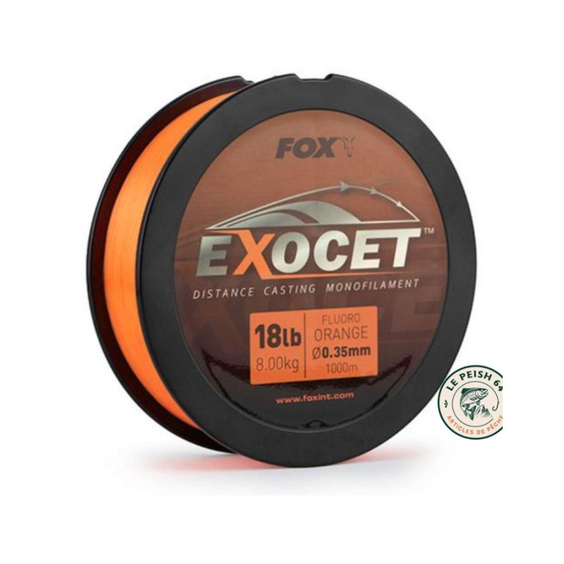 Exocet Fluoro Orange Mono 0,35mm 1000m | Le Peish 64