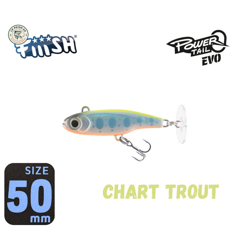 Power Tail Evo 5 cm 8 g Chart Trout | Le Peish 64