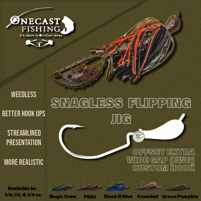 Snagless Flipping Jig 1/2oz Crawdad | Le Peish 64